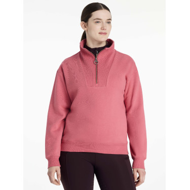 Pull LeMieux col quart zippé Keira femme Cranberry Rose