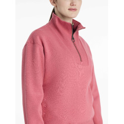 Pull LeMieux col quart zippé Keira femme Cranberry Rose