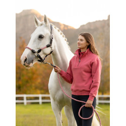 Pull LeMieux col quart zippé Keira femme Cranberry Rose