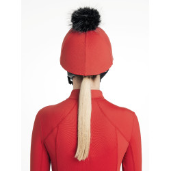 Toque à pompom LeMieux amovible Classique Chilli Rouge Toque à pompom LeMieux amovible Classique Chilli Rouge