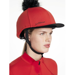 Toque à pompom LeMieux amovible Classique Chilli Rouge Toque à pompom LeMieux amovible Classique Chilli Rouge