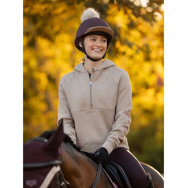 Toque à pompom LeMieux amovible Classique Damson Violet