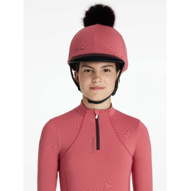 Toque à pompom LeMieux amovible Classique Cranberry Rose Toque à pompom LeMieux amovible Classique Cranberry Rose