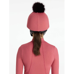 Toque à pompom LeMieux amovible Classique Cranberry Rose Toque à pompom LeMieux amovible Classique Cranberry Rose