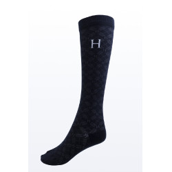 Chaussettes Harcour Aiko par 3 Cacao / noir / tartan Chaussettes Harcour Aiko par 3 Cacao / noir / tartan