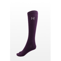 Chaussettes Harcour Aiko par 3 Figue / noir / tartan Chaussettes Harcour Aiko par 3 Figue / noir / tartan