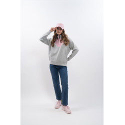 Sweat Harcour Ambre Gris chiné / rose clair