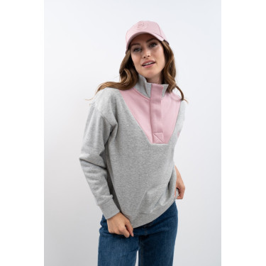 Sweater Harcour Ambre Gemêleerd grijs / lichtroze