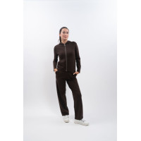 Sweat met rits in tricot Harcour Amelie Cacao Bruin