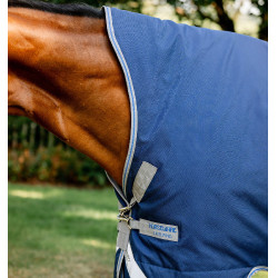 Horseware Rhino Wug Turnout 0g deken Zwart / titaniumgrijs / klassiek blauw