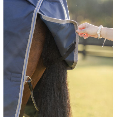 Couverture Horseware Rhino Turnout 100g Noir / gris titane / bleu classique