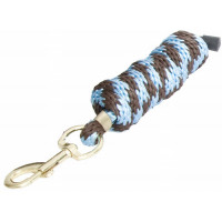 Gevlochten Amerikaanse teugel T de T Beige / marineblauw