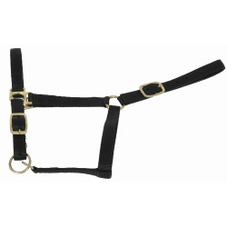 Synthetisch halster met suèdine voering T van T Zwart