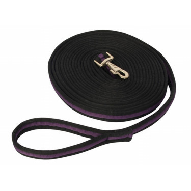 Gewatteerde longeerlijn T de T Zwart / pruim Gewatteerde longeerlijn T de T Zwart / pruim