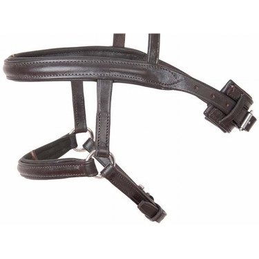 Frans/Duitse gecombineerde neusriem T de T Zwart