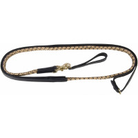Rênes allemandes corde et cuir T de T Noir / beige