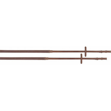 Rênes caoutchouc petits picots T de T Tabac Marron Rênes caoutchouc petits picots T de T Tabac Marron