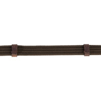 Rênes toiles à arrêtoirs T de T Havane foncé Marron Rênes toiles à arrêtoirs T de T Havane foncé Marron