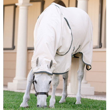 Couverture intégrale Horseware Rambo Hoody XL 0g Craie / vert chasseur / argent Blanc Couverture intégrale Horseware Rambo Hoody XL 0g Craie / vert chasseur / argent Blanc