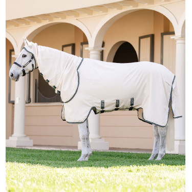 Couverture intégrale Horseware Rambo Hoody XL 0g Craie / vert chasseur / argent Blanc Couverture intégrale Horseware Rambo Hoody XL 0g Craie / vert chasseur / argent Blanc