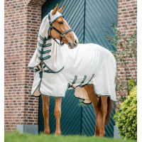 Horseware Rambo hoody pony deken 0g Krijt / jachtgroen / zilver