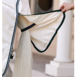 Horseware Rambo hoody pony deken 0g Krijt / jachtgroen / zilver Wit