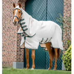 Couverture intégrale Horseware Rambo Hoody 0g Craie / vert chasseur / argent Blanc Couverture intégrale Horseware Rambo Hoody 0g Craie / vert chasseur / argent Blanc