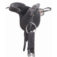 Selle bardette cuir équipée T de T Havane foncé Selle bardette cuir équipée T de T Havane foncé