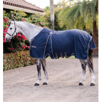 Couverture de box Horseware Rambo Optimo 0g Marine / orage / gris argent