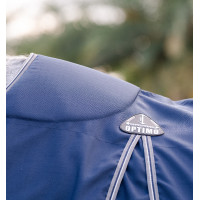 Couverture de box Horseware Rambo Optimo 0g Marine / beige / bleu Couverture de box Horseware Rambo Optimo 0g Marine / beige / bleu