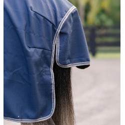 Couverture de box Horseware Rambo Optimo 0g Marine / orage / gris argent Bleu marine