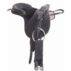 Selle bardette cuir équipée T de T Noir Selle bardette cuir équipée T de T Noir