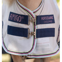 Couverture anti-mouches Horseware Amigo Bug Rug Petite 0g Argent / citron / marine / rose / bleu