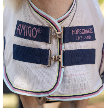 Vliegendeken Horseware Amigo Bug Rug Petite 0g Zilver / citroen / marine / roze / blauw
