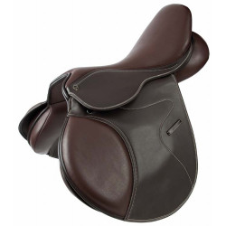 Selle d'obstacle synthétique T de T Chocolat Marron