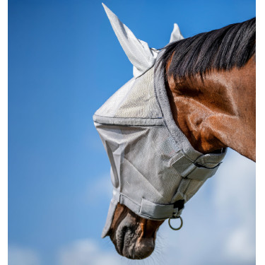 Masque anti-mouches Horseware Rambo Plus Argent / gris titanium / argent