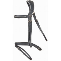 Bridon têtière anatomique Velazquez T de T Noir / blanc