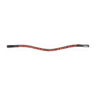 Frontal Mosaik T de T Havane foncé / rouge / or Marron