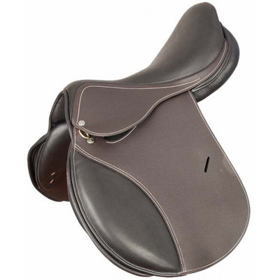 Selle d'obstable cuir Caylus T de T Chocolat