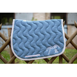 Tapis de selle Pénélope Classique Lagon / blanc Bleu