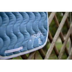 Tapis de selle Pénélope Classique Lagon / blanc Bleu
