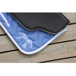 Tapis de selle Pénélope Classique Lagon / blanc Bleu