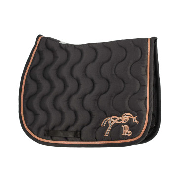 Tapis de selle Pénélope Classique Noir / noir / caramel