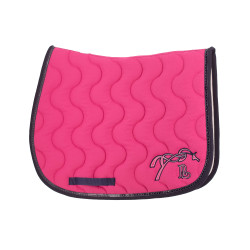 Tapis de selle Pénélope Classique Fushia / marine Rose Tapis de selle Pénélope Classique Fushia / marine Rose