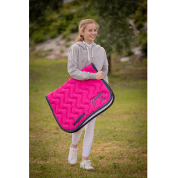 Tapis de selle Pénélope Classique Fushia / marine Rose Tapis de selle Pénélope Classique Fushia / marine Rose