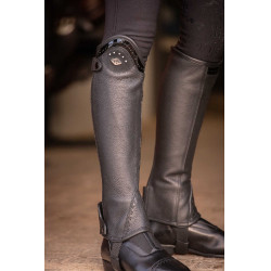 Mini-chaps Pénélope Prisca cuir Noir Mini-chaps Pénélope Prisca cuir Noir