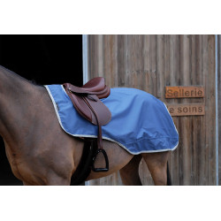 Zadeldeken Equithème Tyrex 600D gerecycled met fleecevoering Marineblauw