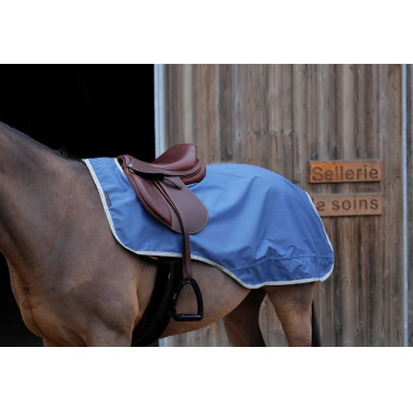 Zadeldeken Equithème Tyrex 600D gerecycled met fleecevoering Marineblauw