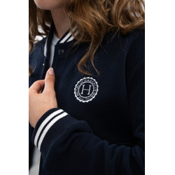 Bomber Sweater Harcour Agathe Marine Bleu marine