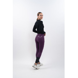 Fleece paardrijbroek Harcour Jaipur Vijg Violet